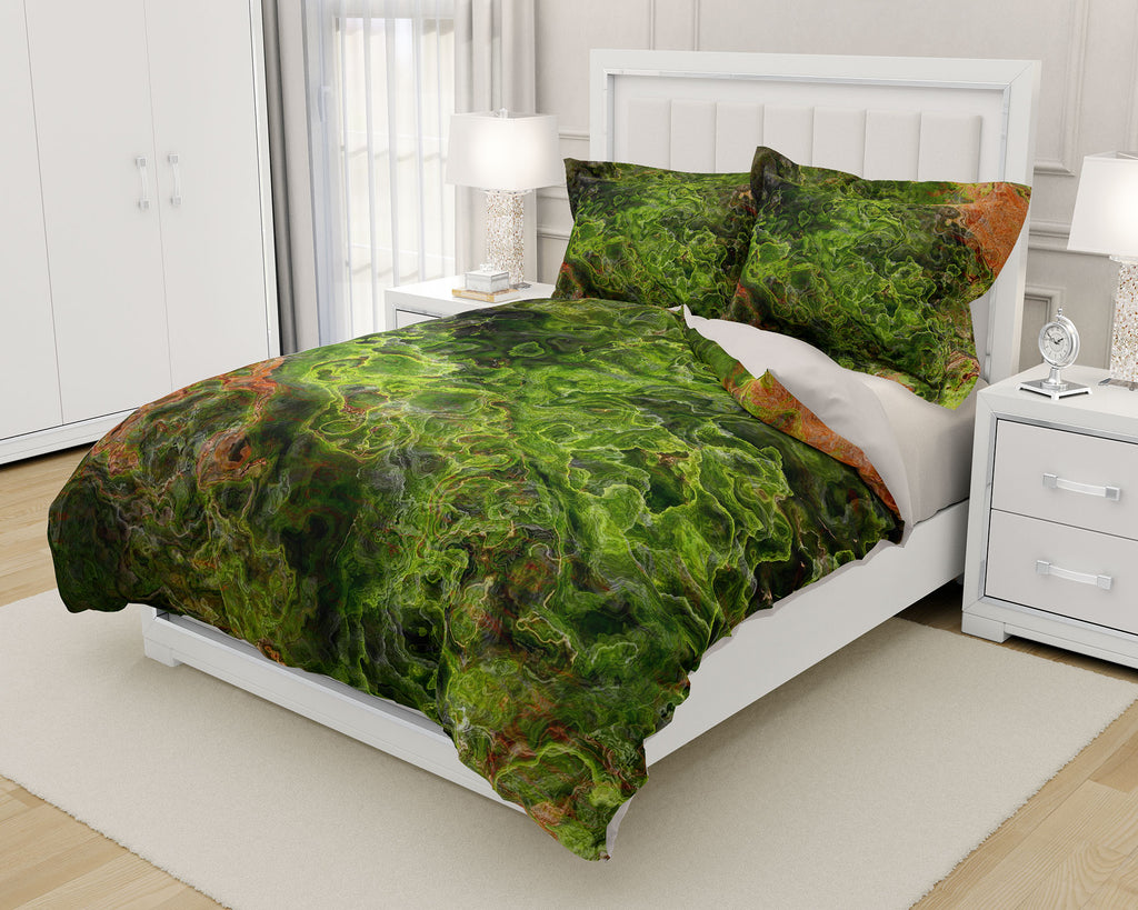 King, Queen or Twin Duvet Cover, Moss