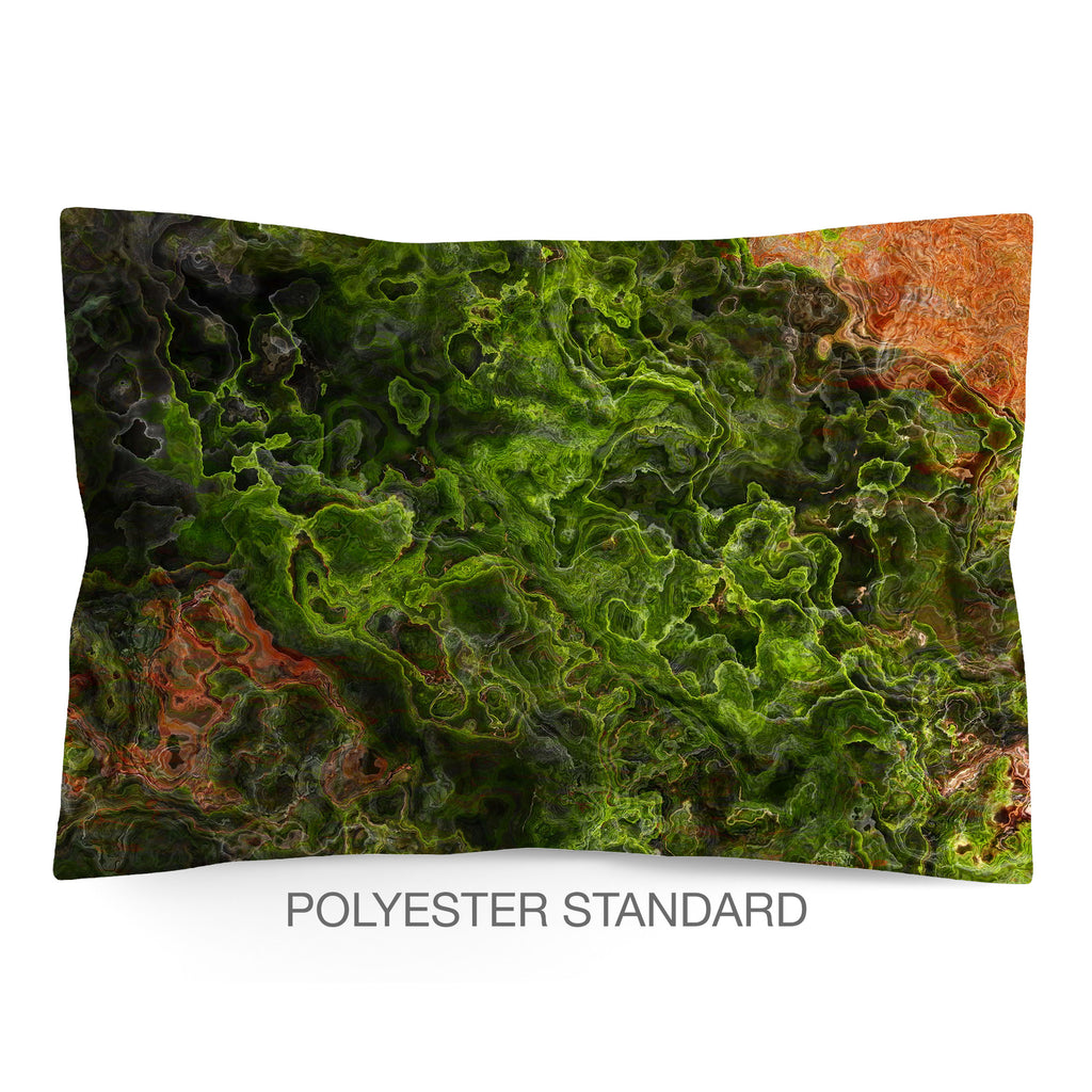 Abstract Shams in Cotton or Polyester, Moss