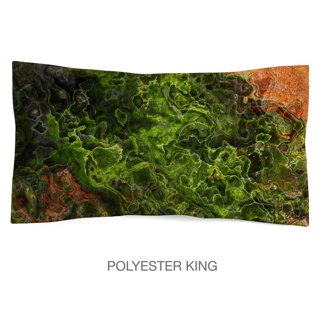 Abstract Shams in Cotton or Polyester, Moss