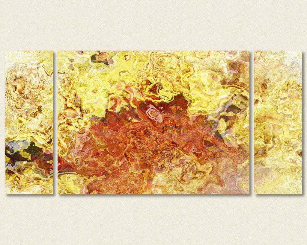 Abstract art triptych canvas print, 30x60 to 40x78, Outback