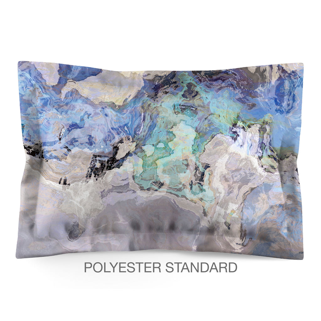 Abstract Shams in Cotton or Polyester, Out of the Blue