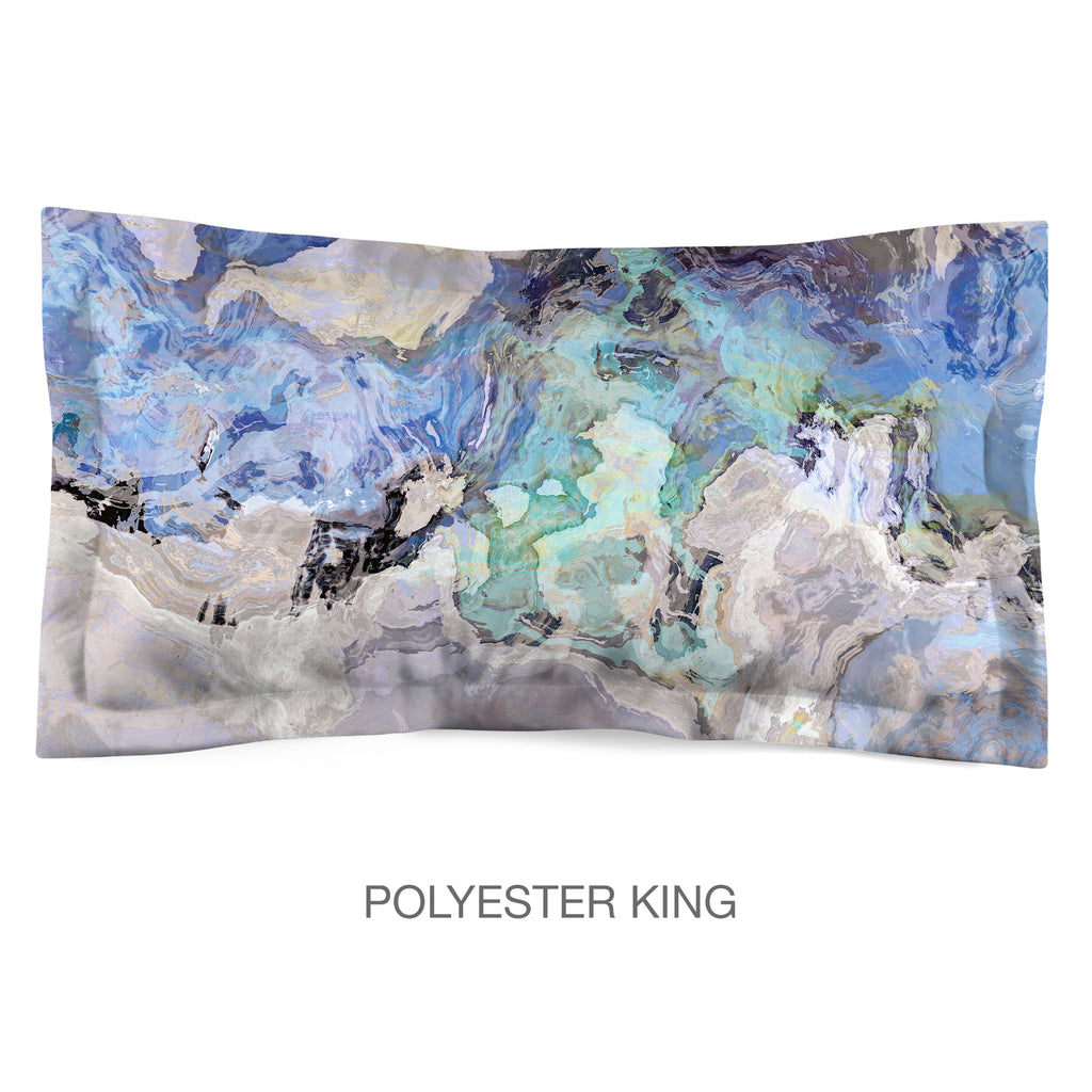 Abstract Shams in Cotton or Polyester, Out of the Blue