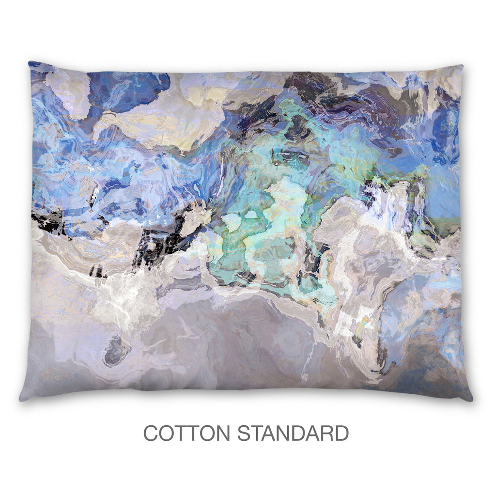 Abstract Shams in Cotton or Polyester, Out of the Blue