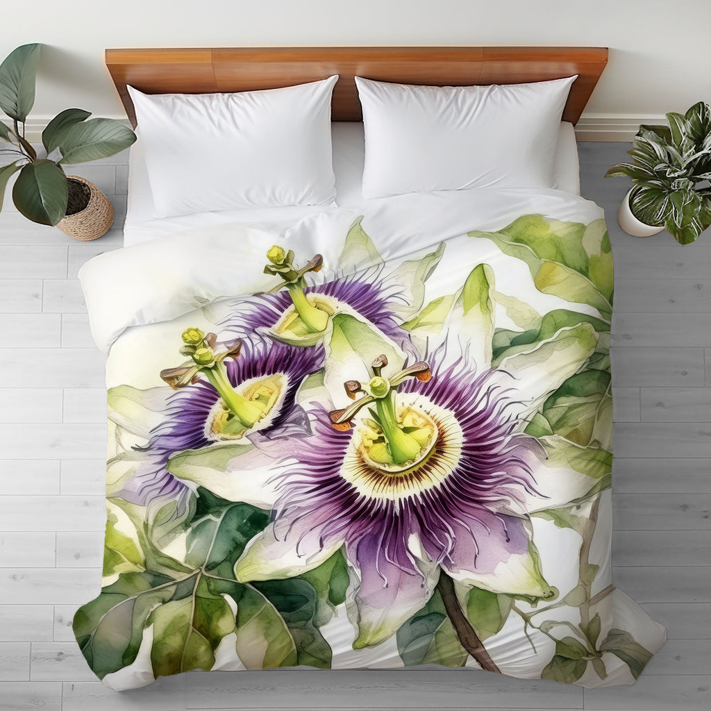 Floral Duvet Cover, Passionflower