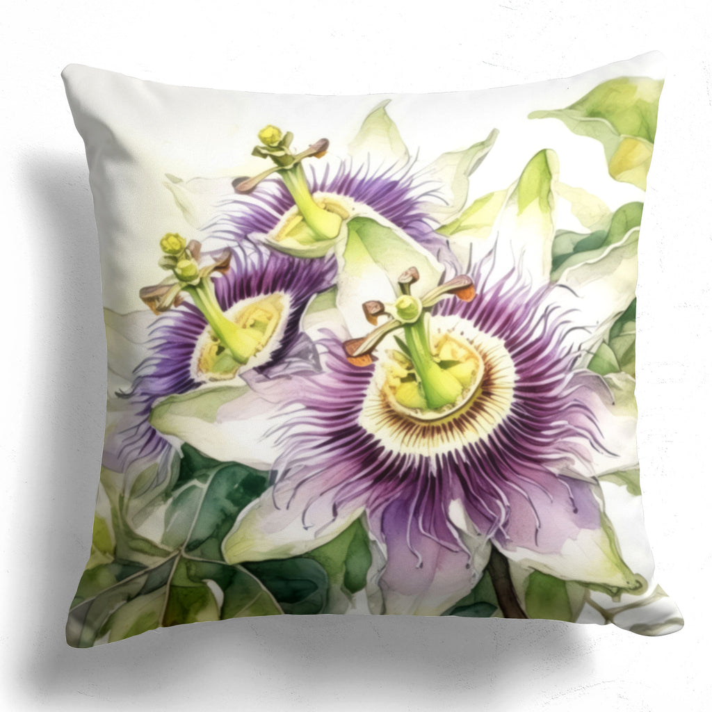 Floral Pillow Cover, Passionflower
