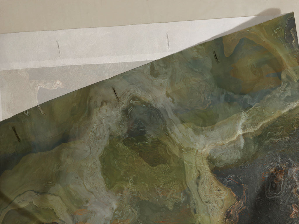 Abstract Shower Curtain, Patina