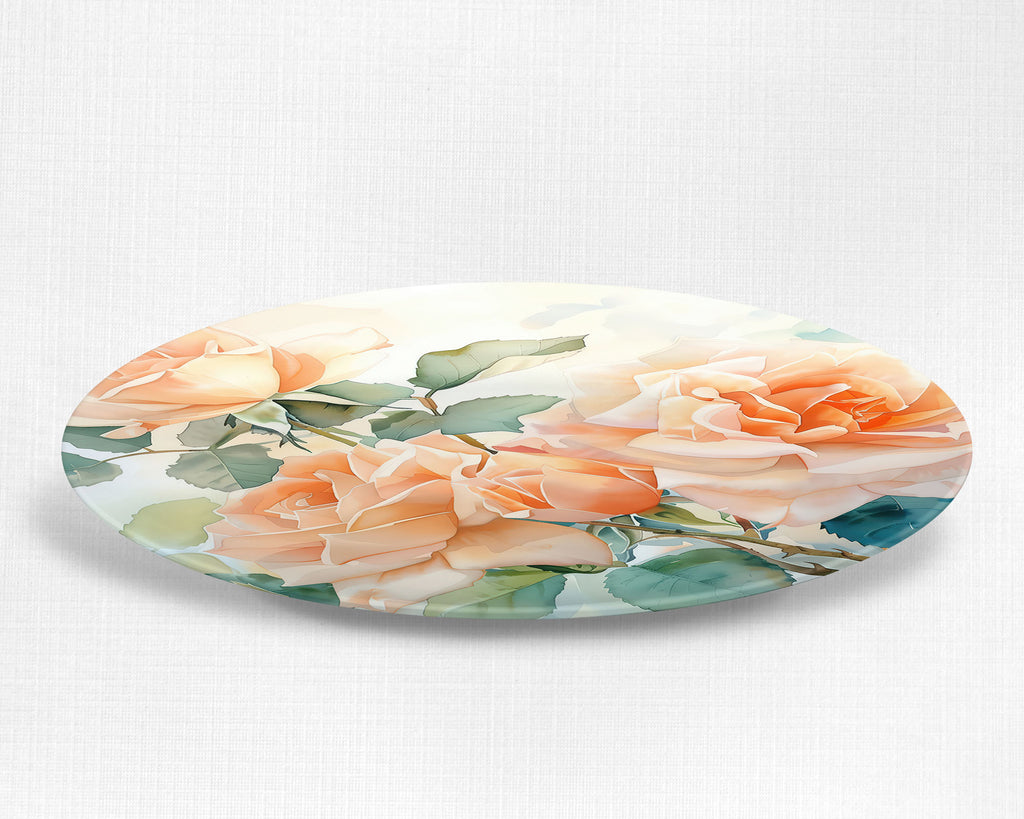 Floral Dinnerware, Peach Roses