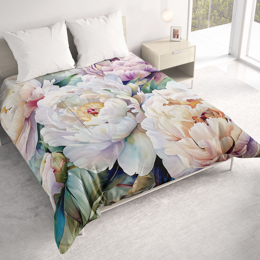 Floral Comforter, Peonies