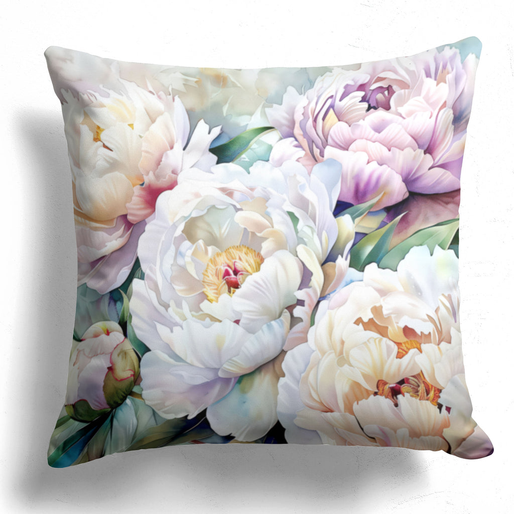 Floral Pillow Cover, Peonies