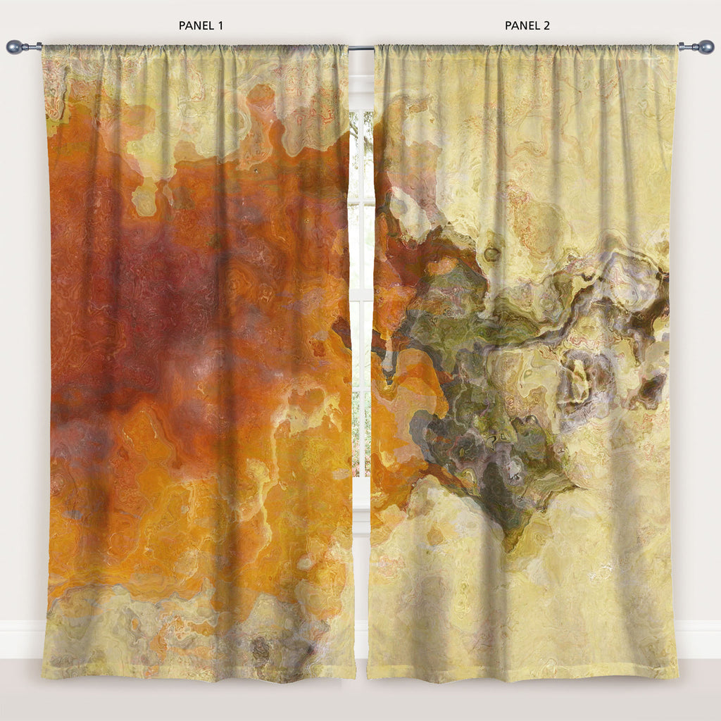 Abstract Art Window Curtains 50"x84" Panels, Blackout Drapes