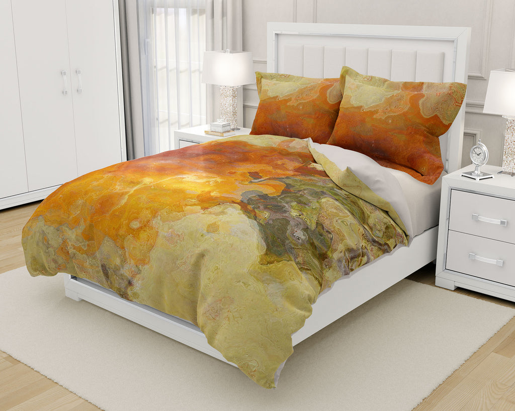 King, Queen or Twin Duvet Cover, Persimmon