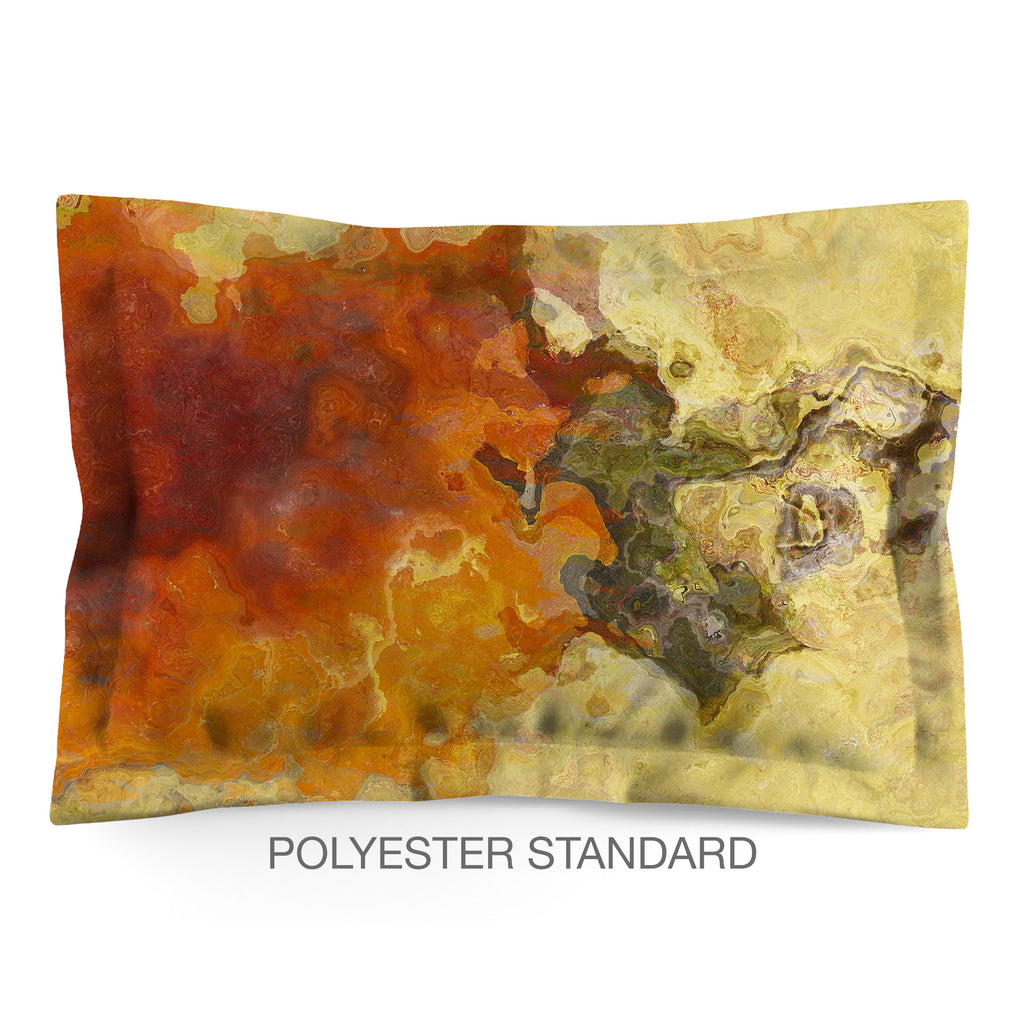 Abstract Shams in Cotton or Polyester, Persimmon