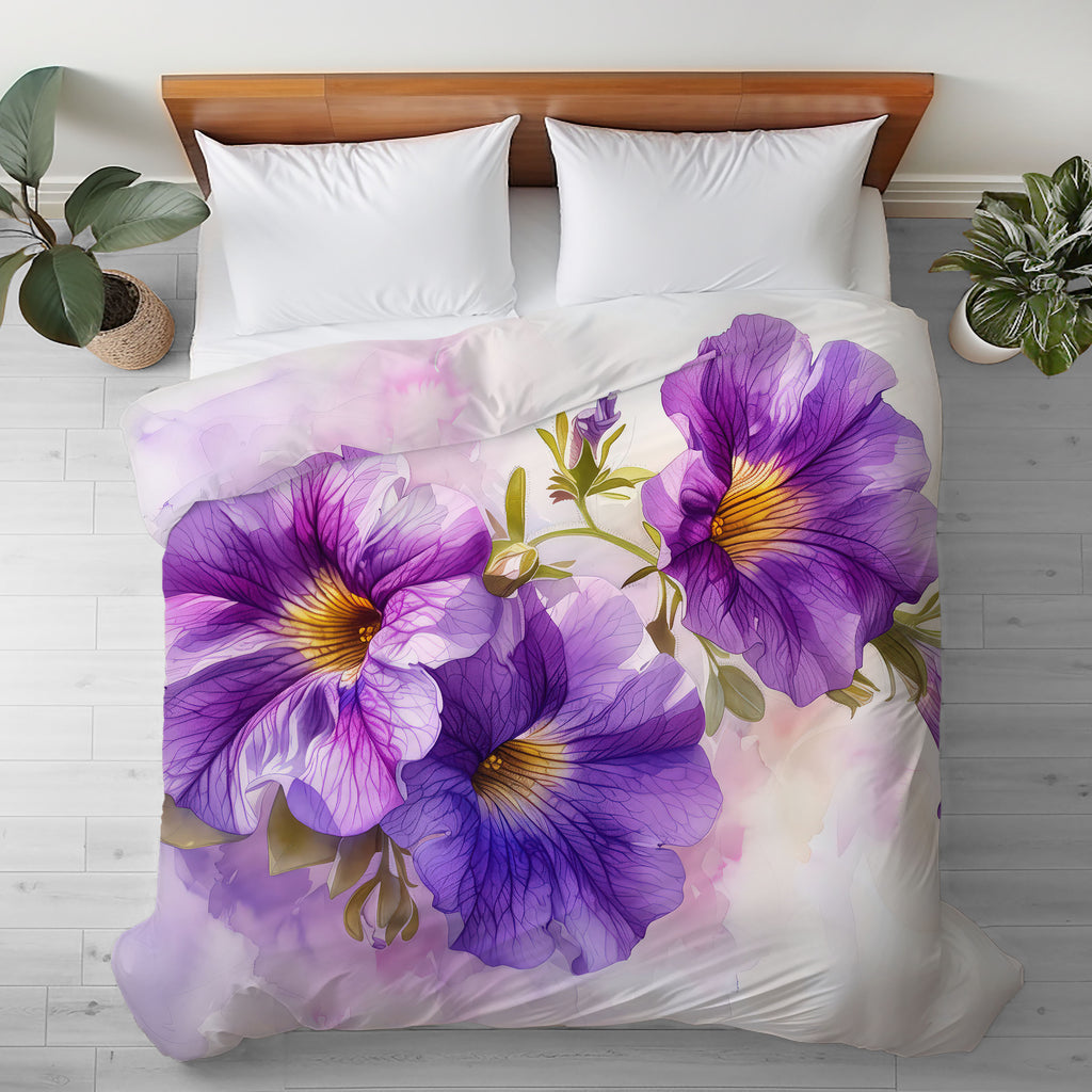 Floral Duvet Cover, Petunias