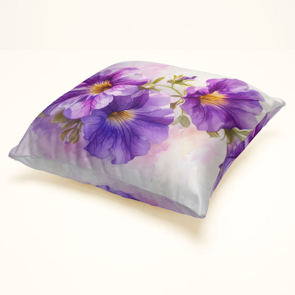 Floral Pillow Cover, Petunias
