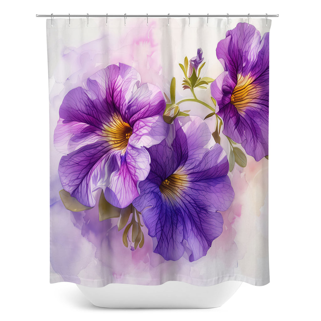 Floral Shower Curtain, Petunias