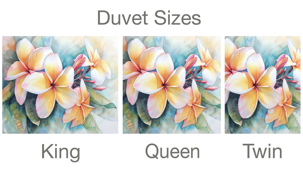 Floral Duvet Covers, Plumeria Frangipani
