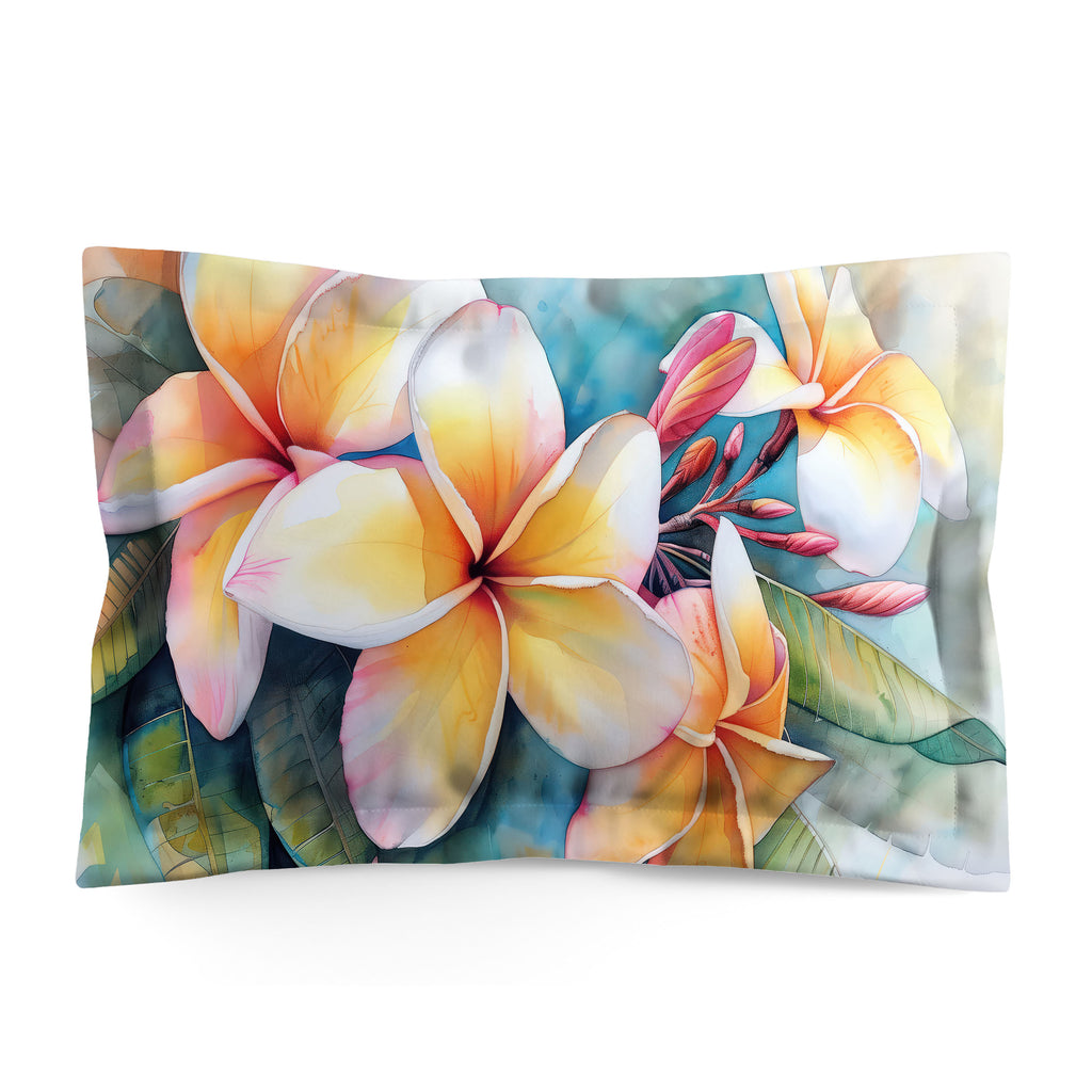 Floral Sham, Plumeria Frangipani