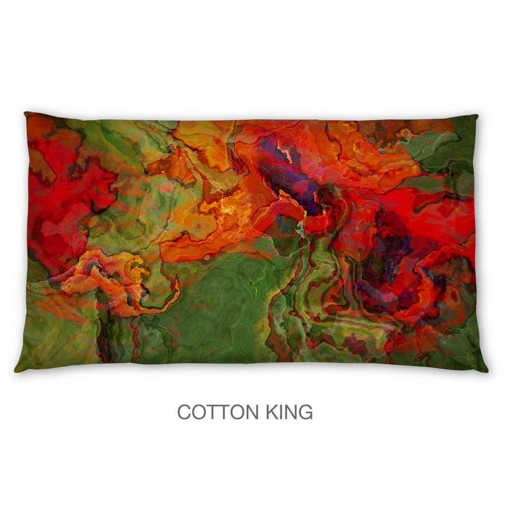 Abstract Shams in Cotton or Polyester, Poppies