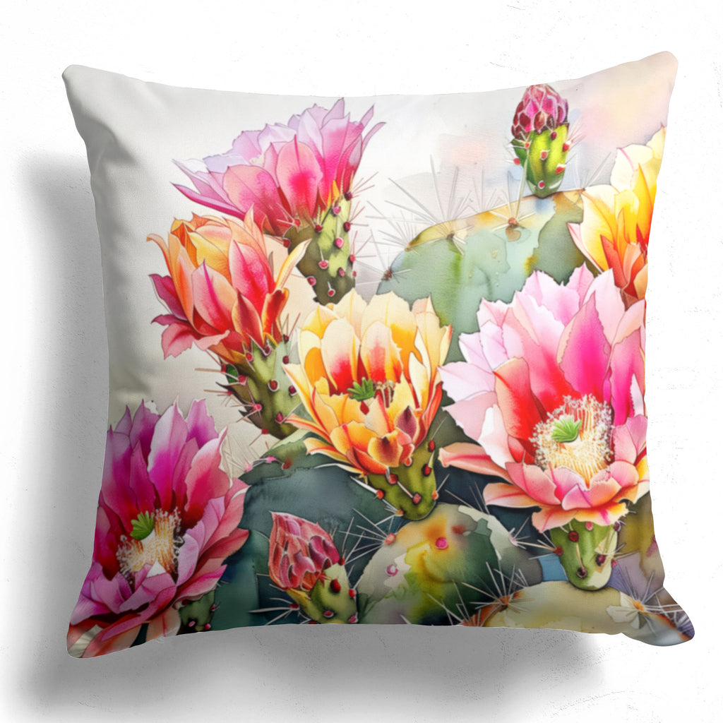 Floral Pillow Cover, Prickly Pear