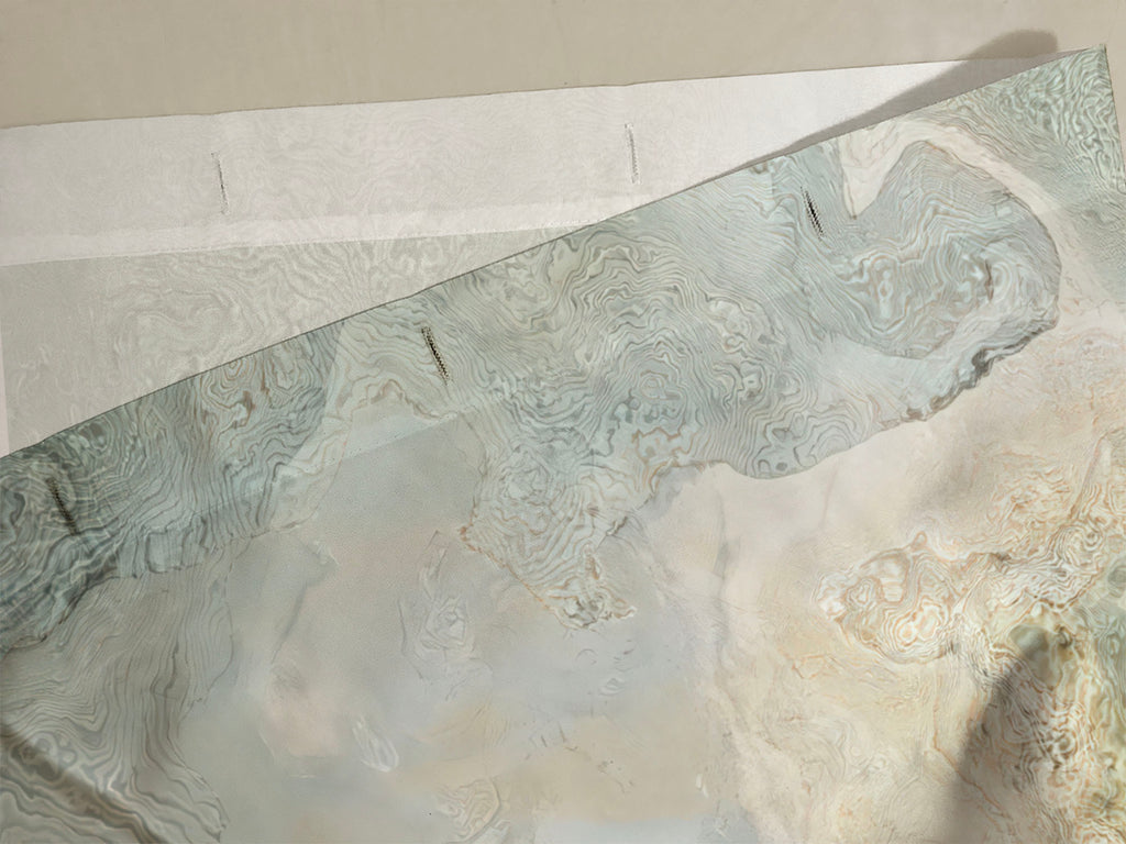 Abstract Shower Curtain, Sage Lake