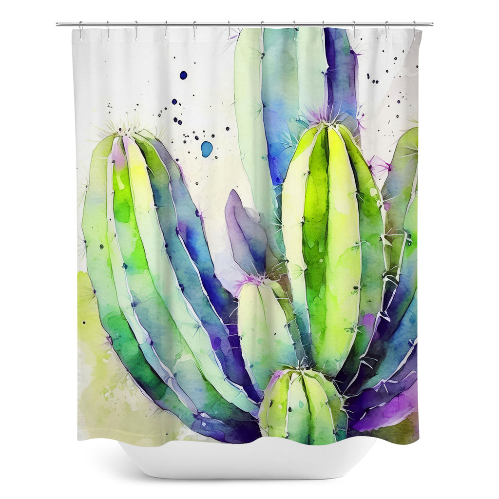 Floral Shower Curtain, Saguaro Cactus