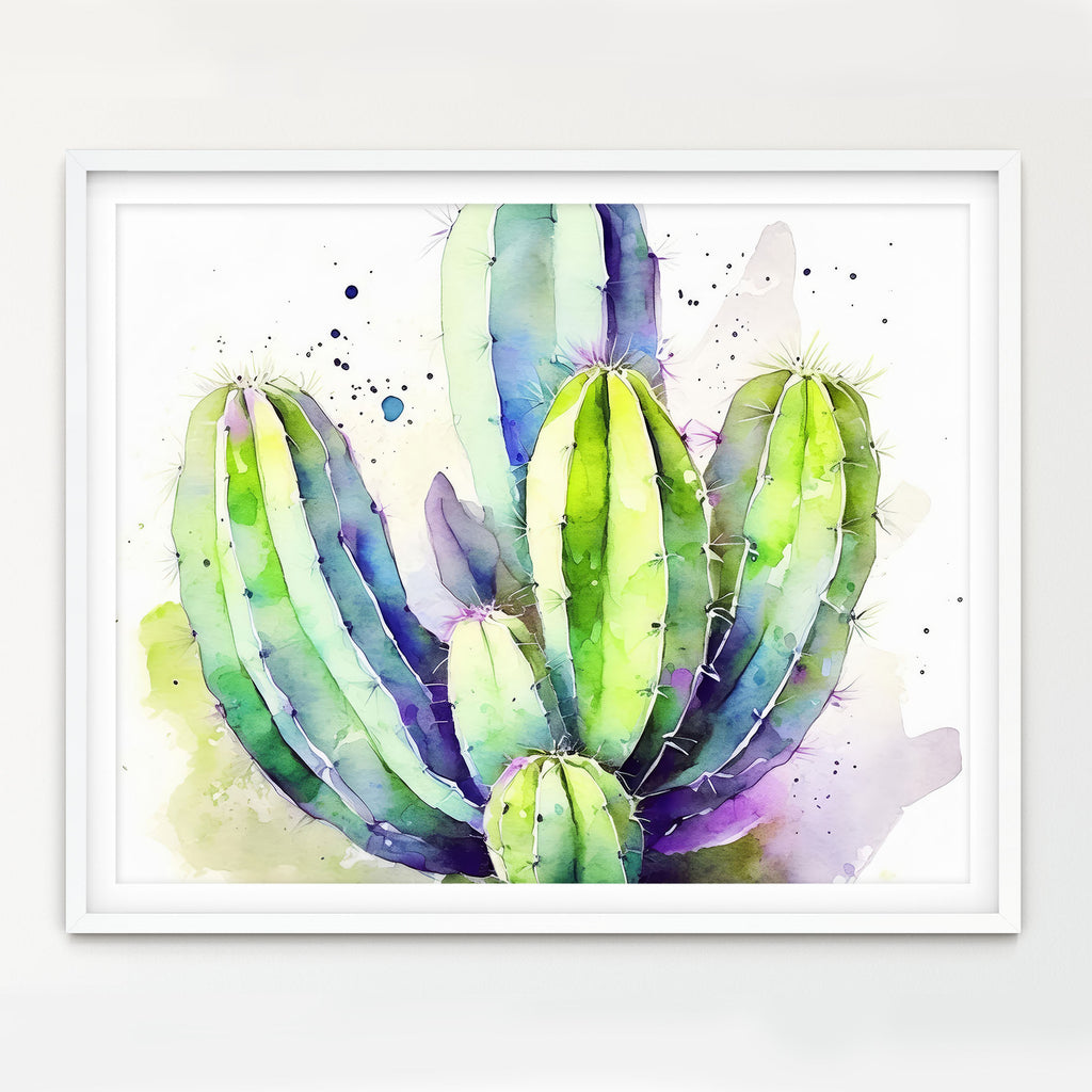 Floral Art Paper Print, Saguaro Cactus