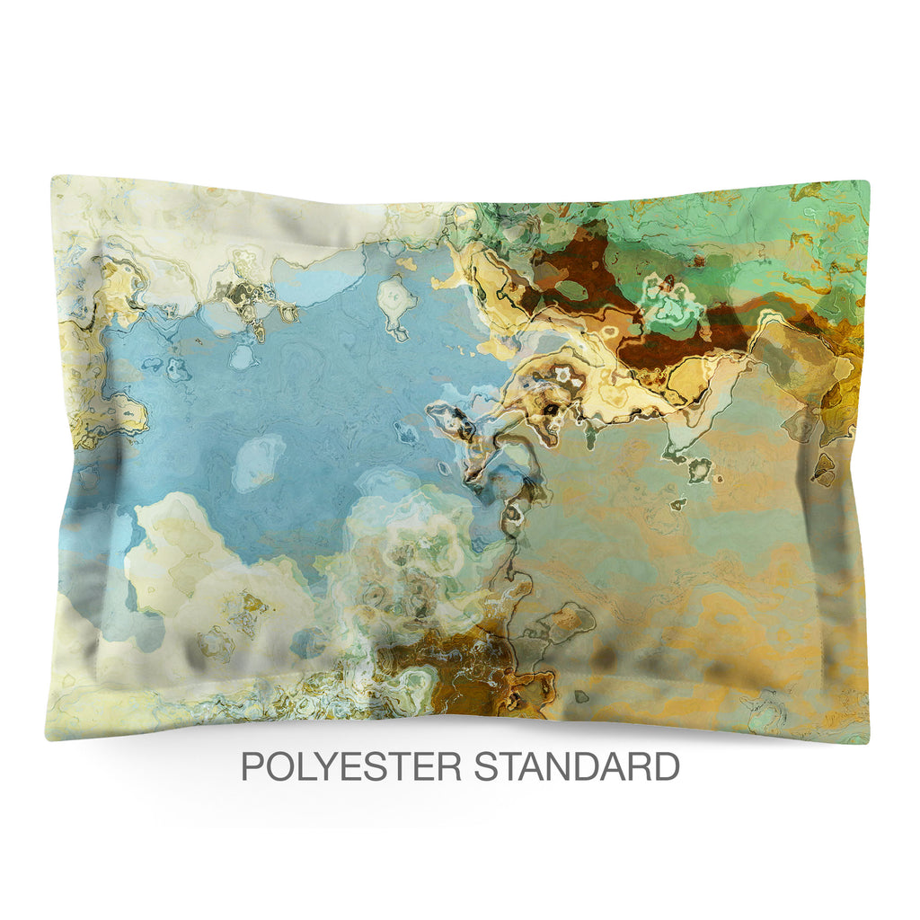 Abstract Shams in Cotton or Polyester, Sand Dream