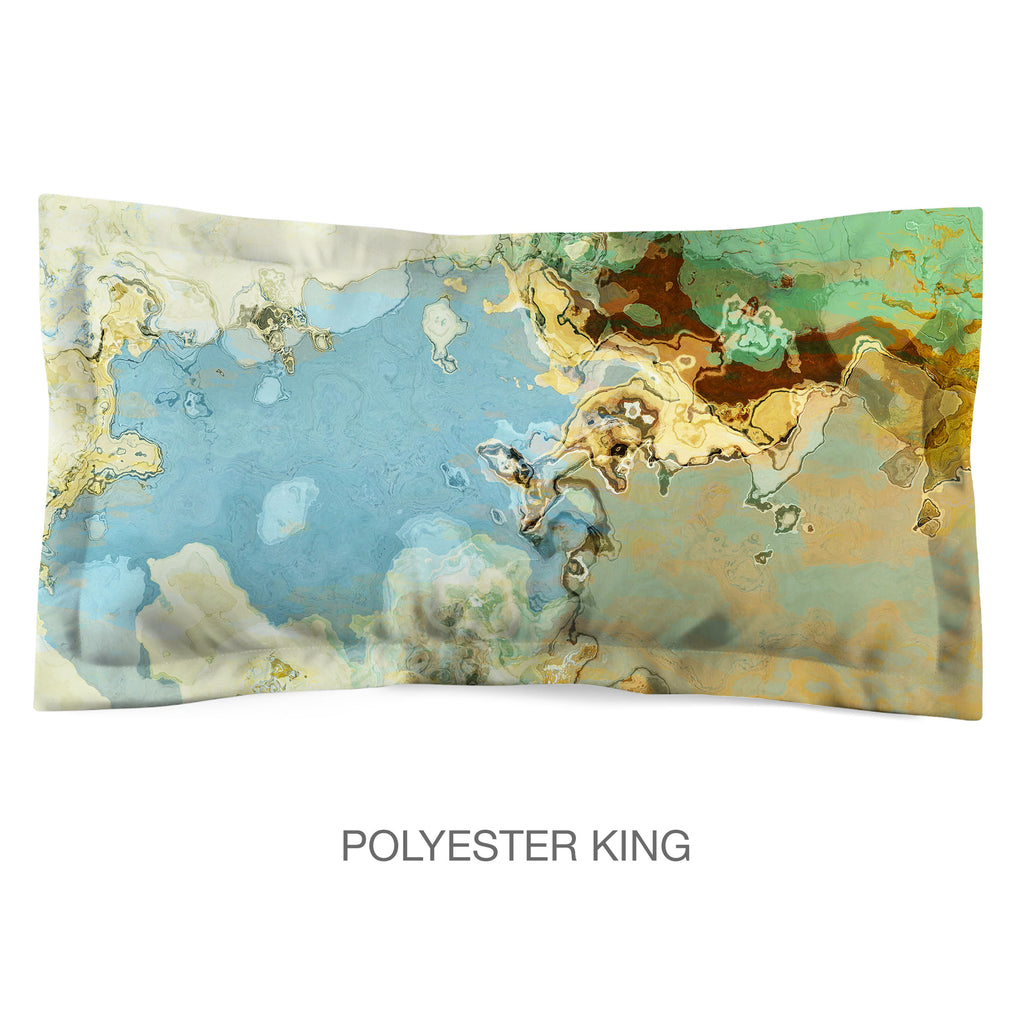 Abstract Shams in Cotton or Polyester, Sand Dream