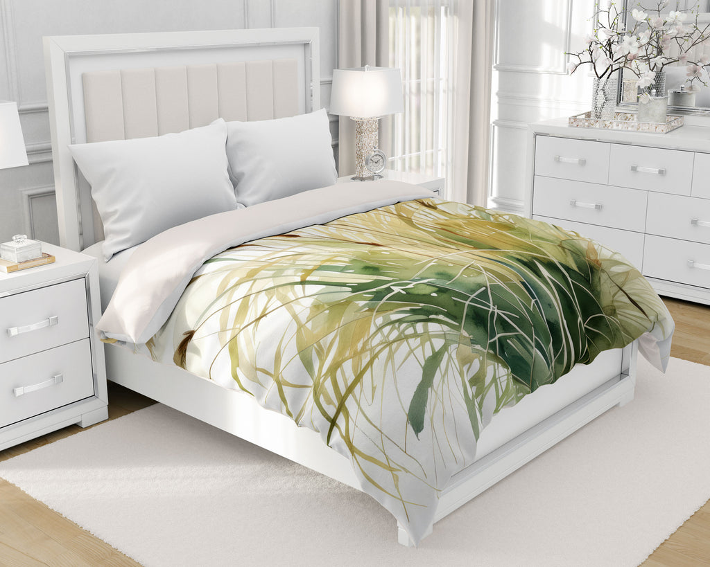 Floral Duvet Cover, Sea Oats