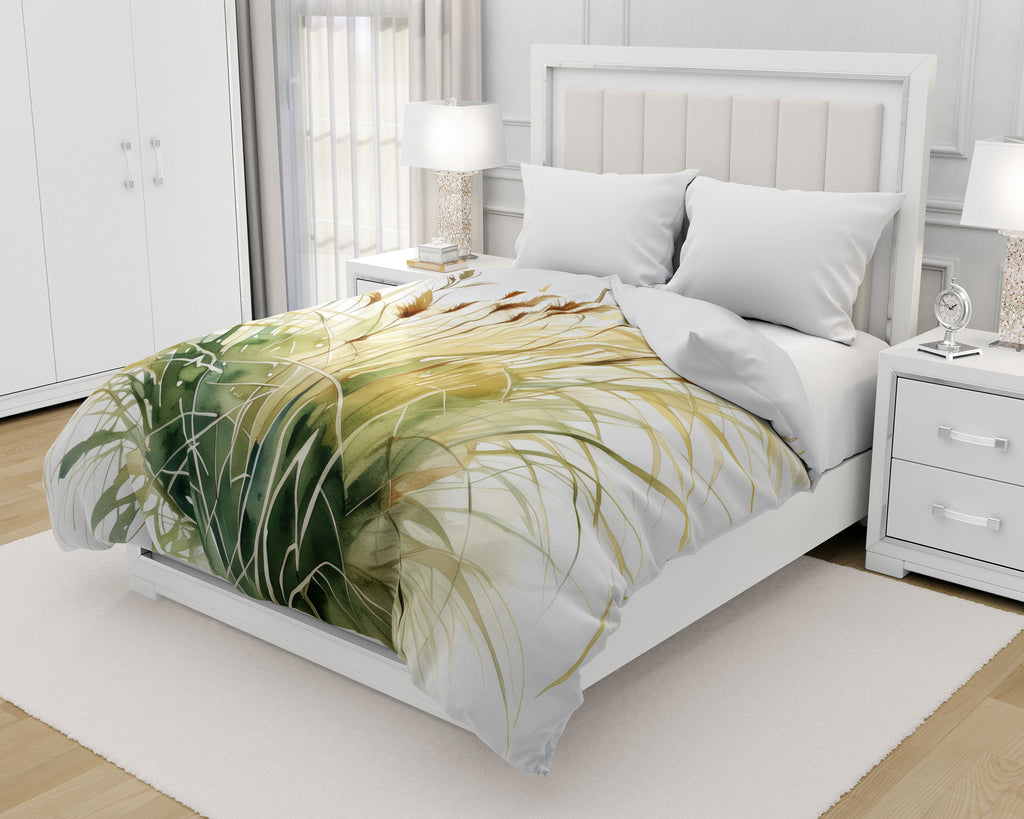 Floral Duvet Cover, Sea Oats