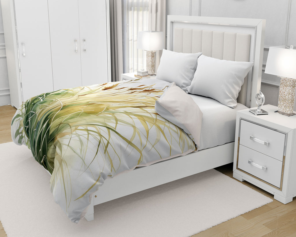 Floral Duvet Cover, Sea Oats