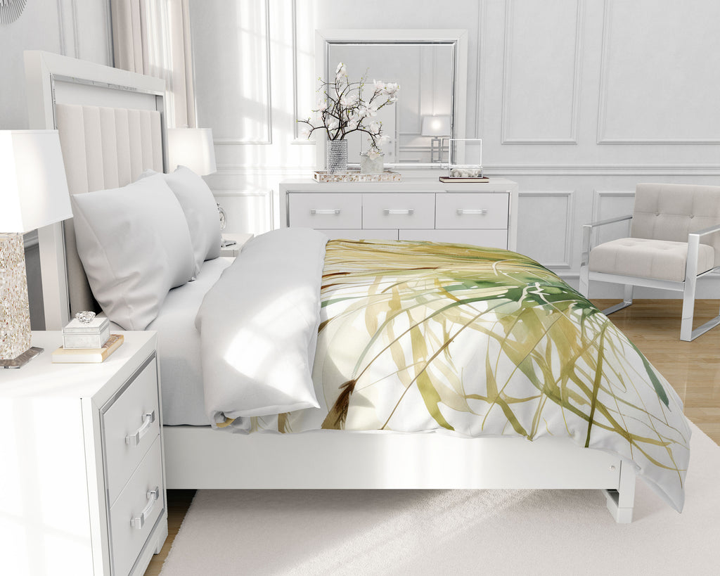 Floral Duvet Cover, Sea Oats