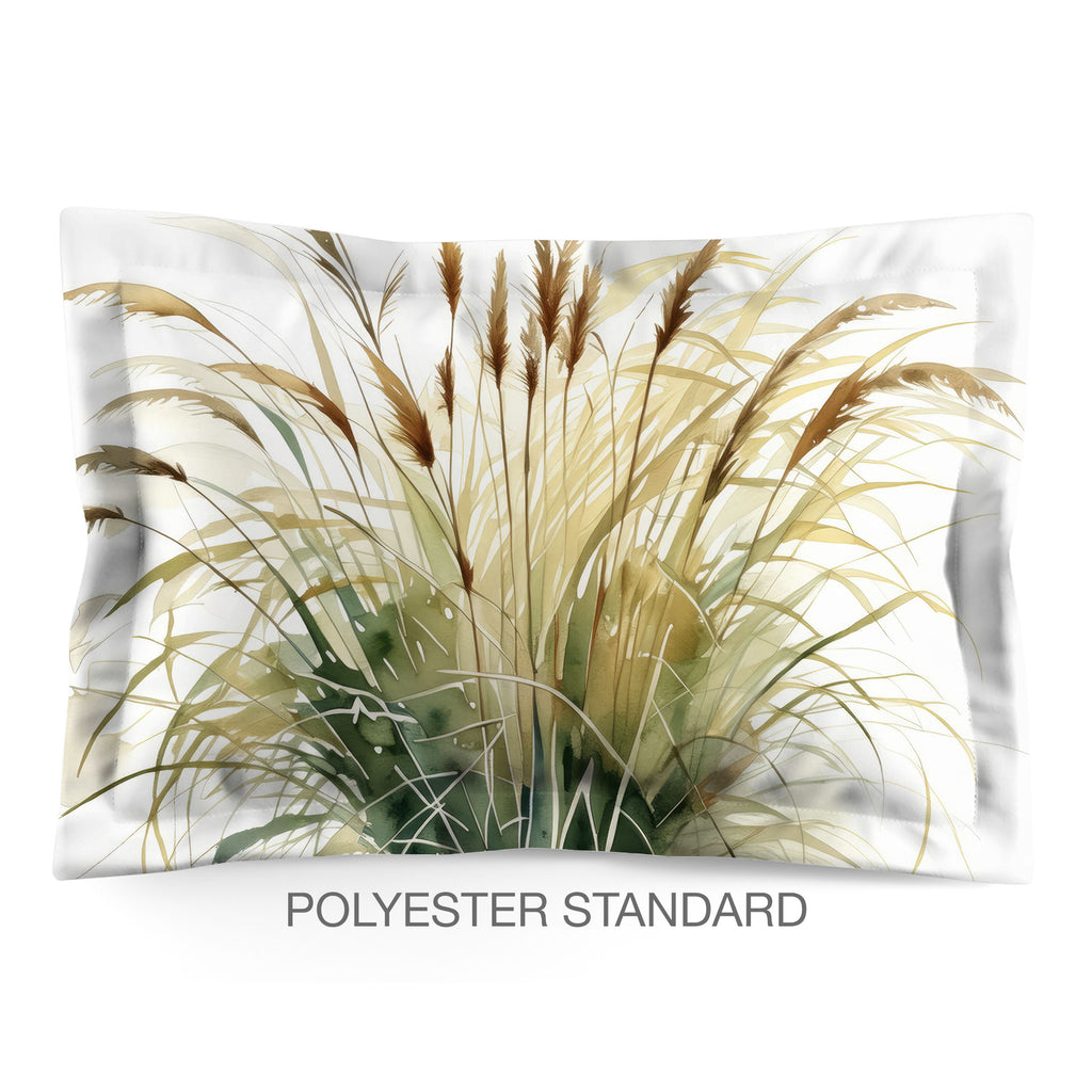 Floral Sham in Cotton or Polyester, Sea Oats