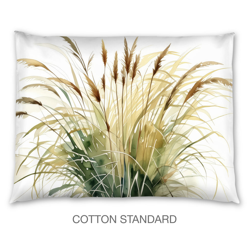 Floral Sham in Cotton or Polyester, Sea Oats