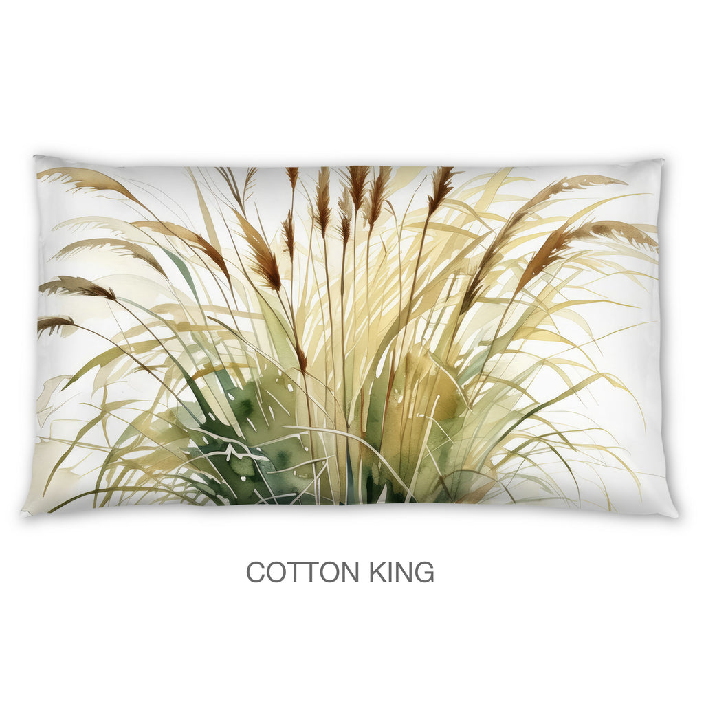Floral Sham in Cotton or Polyester, Sea Oats