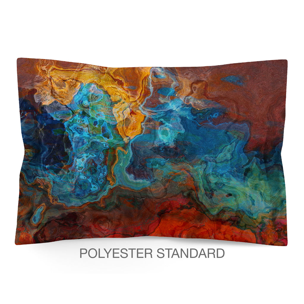 Abstract Shams in Cotton or Polyester, Sedona Sunrise