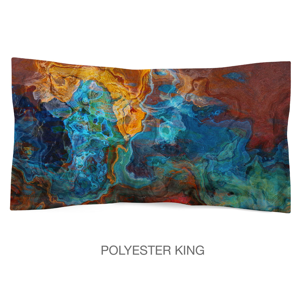 Abstract Shams in Cotton or Polyester, Sedona Sunrise