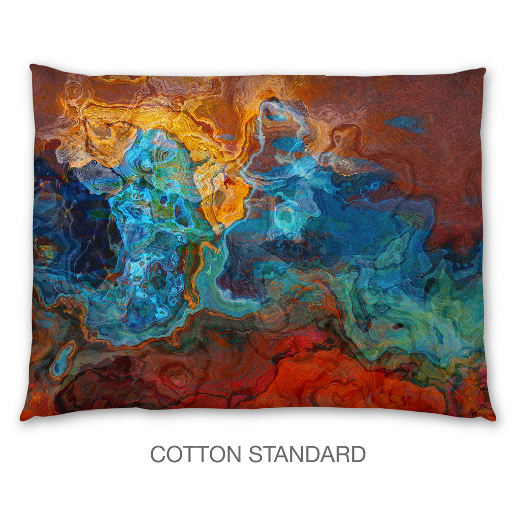 Abstract Shams in Cotton or Polyester, Sedona Sunrise