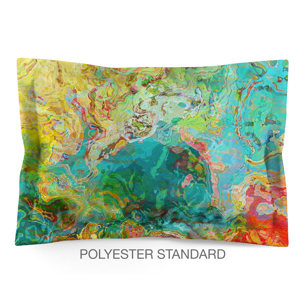 Abstract Shams in Cotton or Polyester, Spring Melody