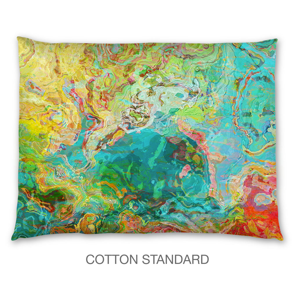 Abstract Shams in Cotton or Polyester, Spring Melody