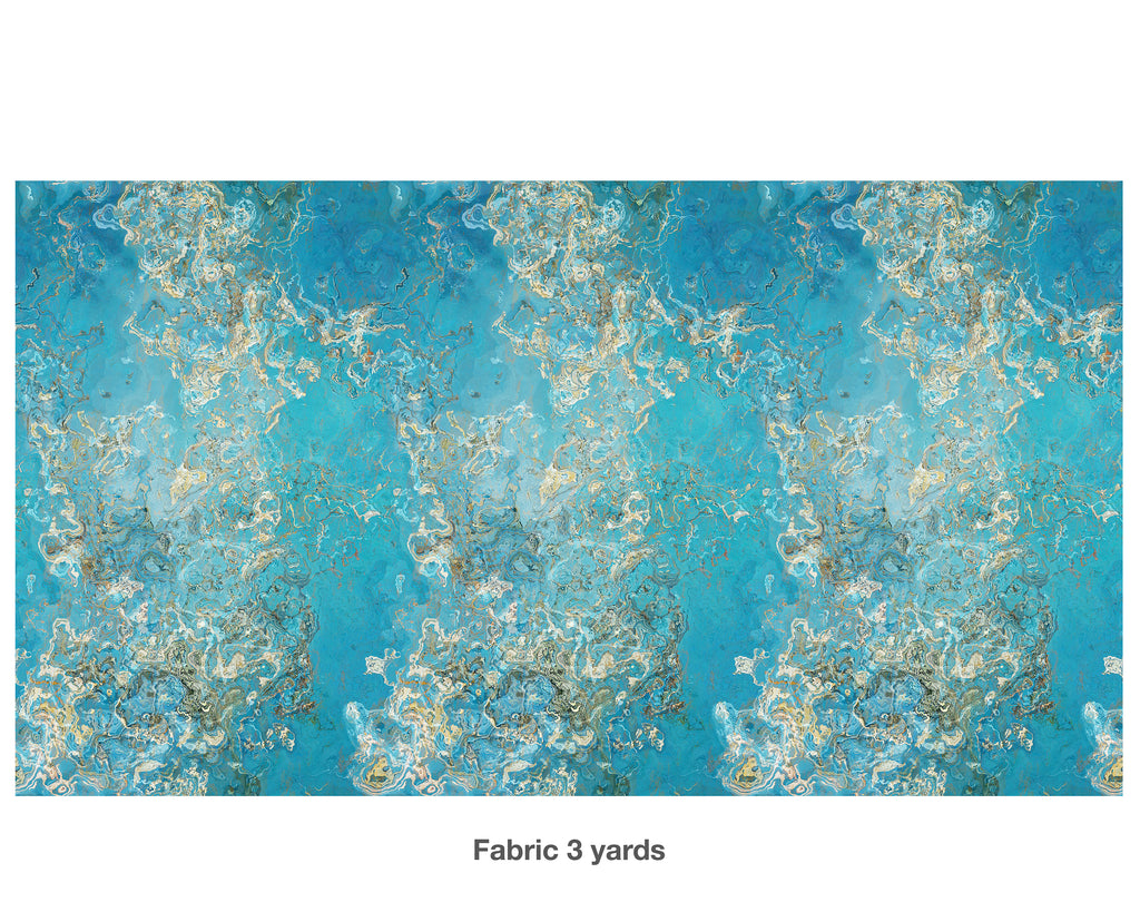 Abstract Fabric by the Yard, Spring Sky