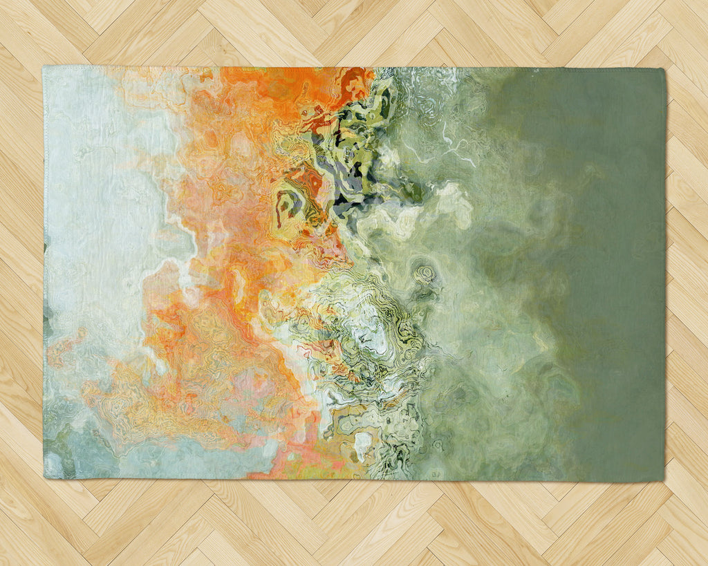 Area Rug with Abstract Art, 2x3 to 8X10 Contemporary Durable Floor Art