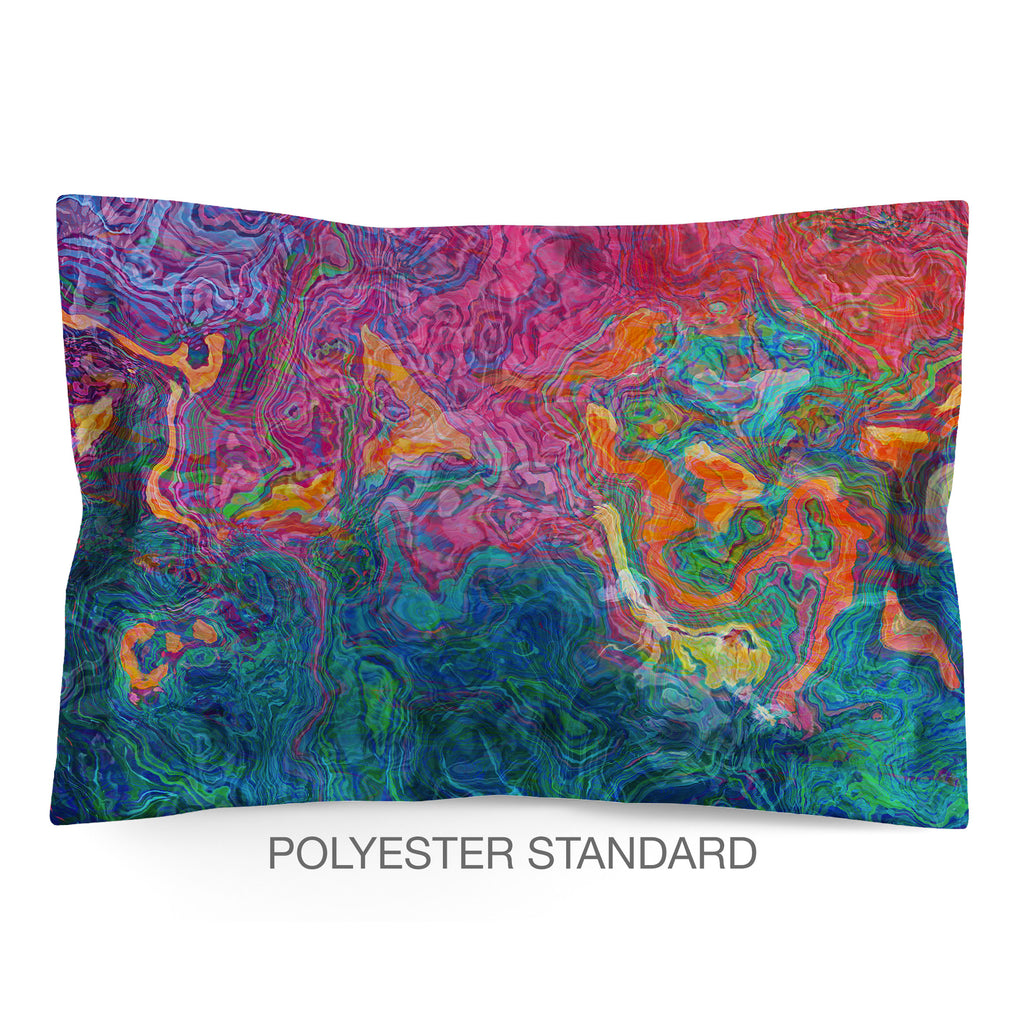 Abstract Shams in Cotton or Polyester, Summer Sunrise
