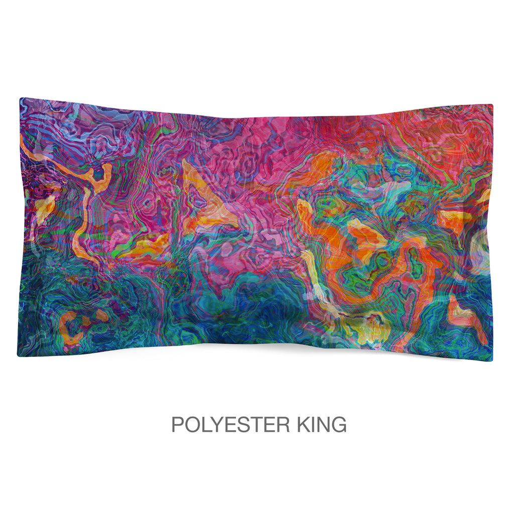 Abstract Shams in Cotton or Polyester, Summer Sunrise