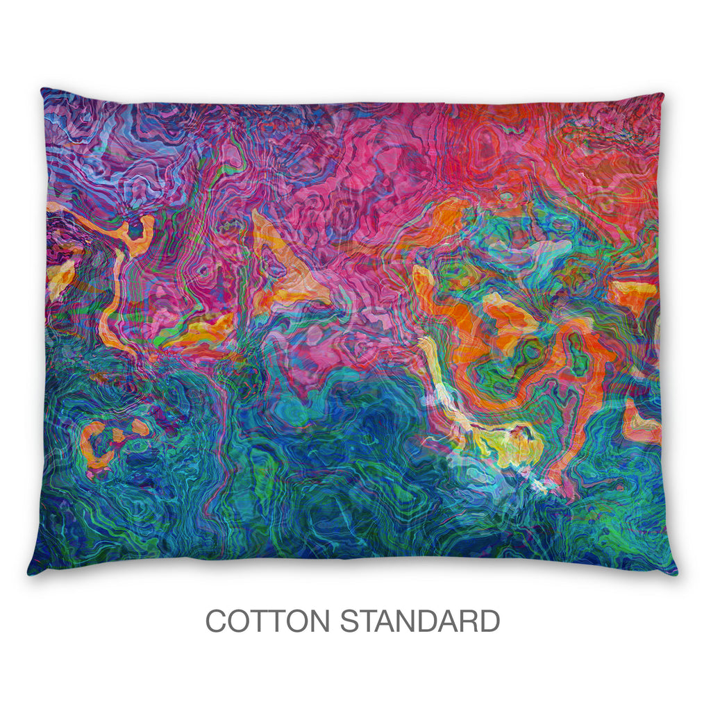 Abstract Shams in Cotton or Polyester, Summer Sunrise