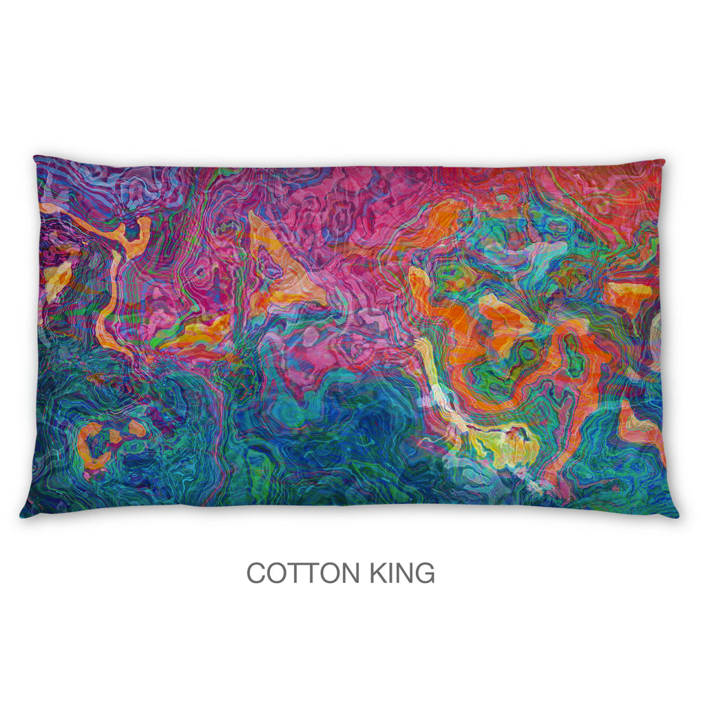 Abstract Shams in Cotton or Polyester, Summer Sunrise