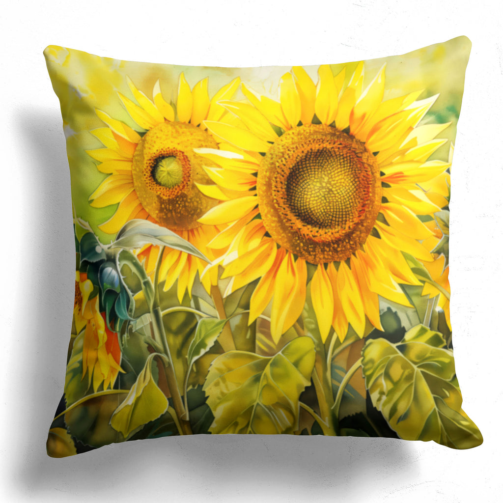 Floral Pillow Cover, Sunflower
