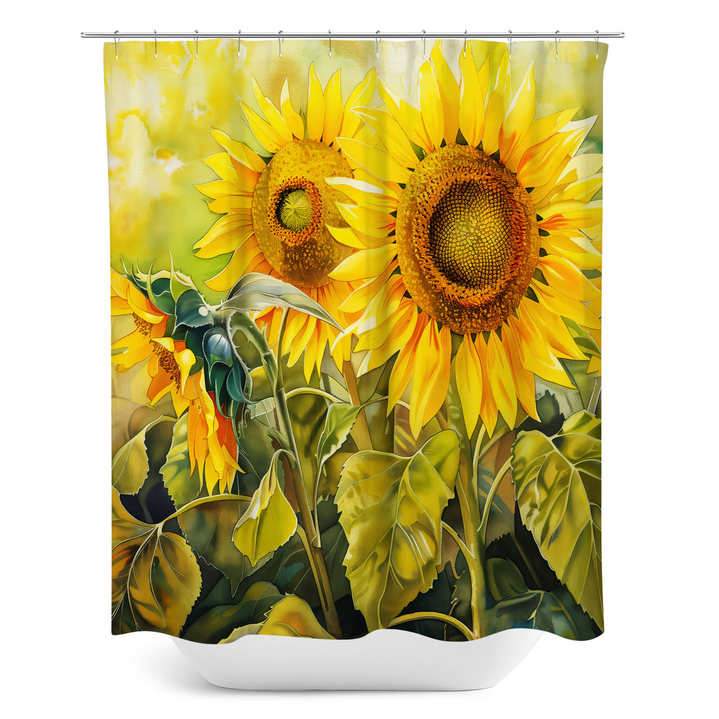Floral Shower Curtain, Sunflower