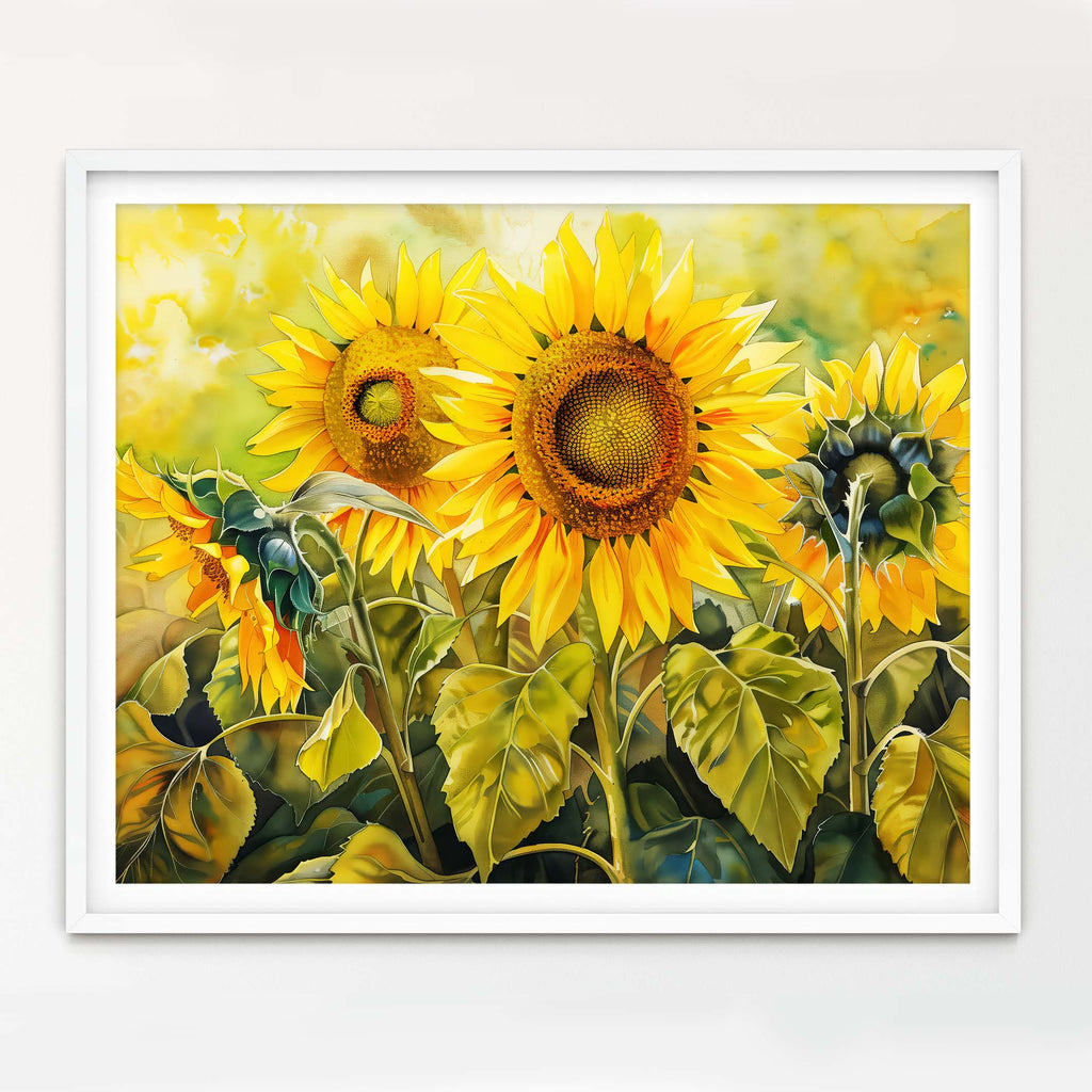 Floral Art Paper Print, Sunflower