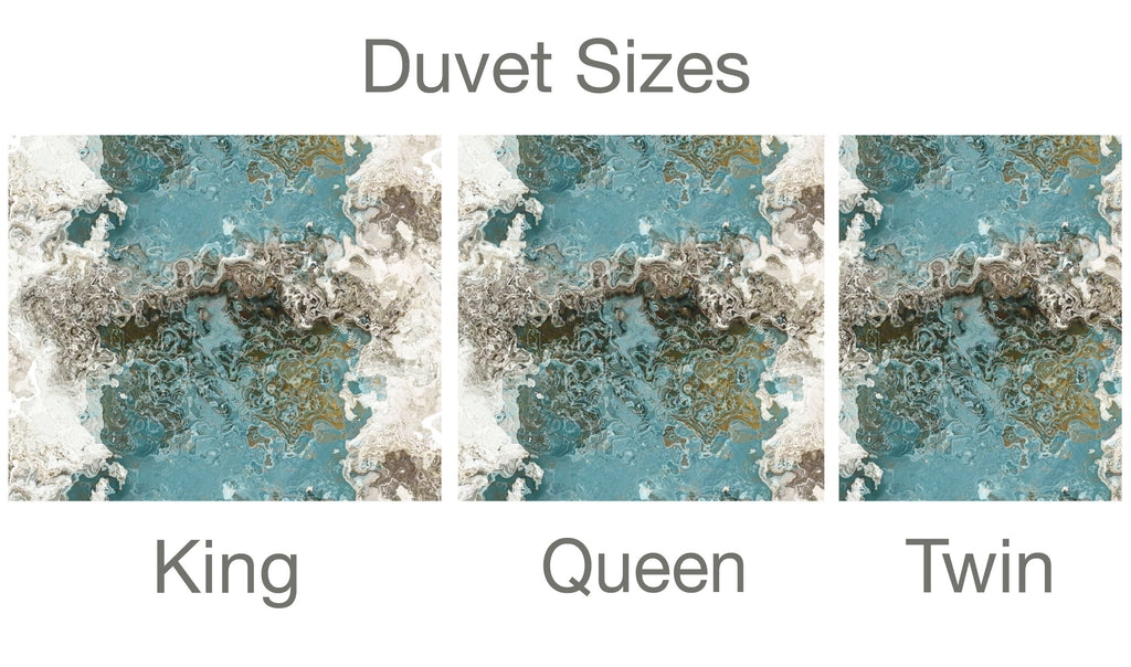 King, Queen or Twin Duvet Cover, Teal Aesthetic